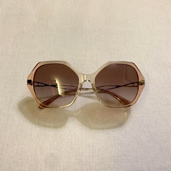 COACH C Hardware Peach Crystal & Gold Sunglasses—Brown Rose Gradient Lenses-NWT - Picture 3 of 10
